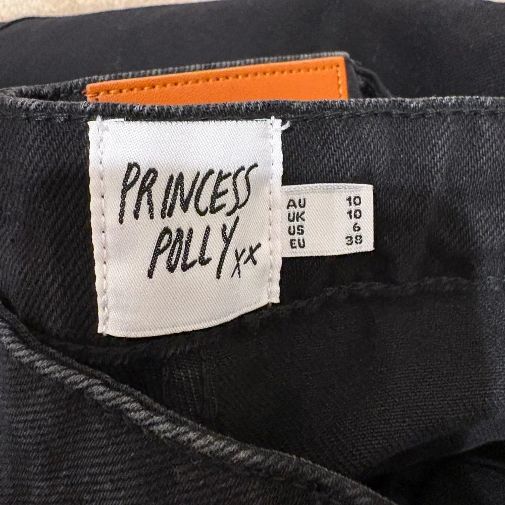 Princess Polly Wide Leg Cargo Black Pants Size 6 NWOT - Picture 6 of 6
